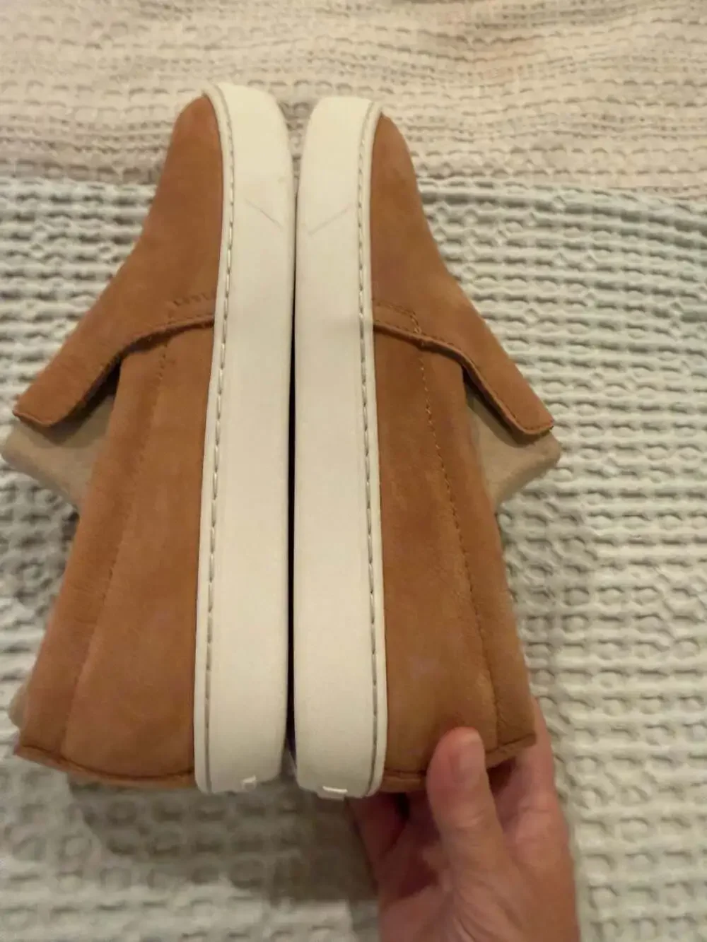 L.L. Bean Brown Leather Slip-On Sneakers